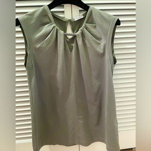 Brunello Cucinelli Top Blouse mobility detail shirt olive grey S sleeveless